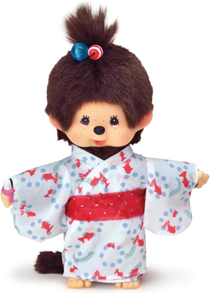 Monchhichi Original Sekiguchi 8" Girl Doll in Yukata Outfit