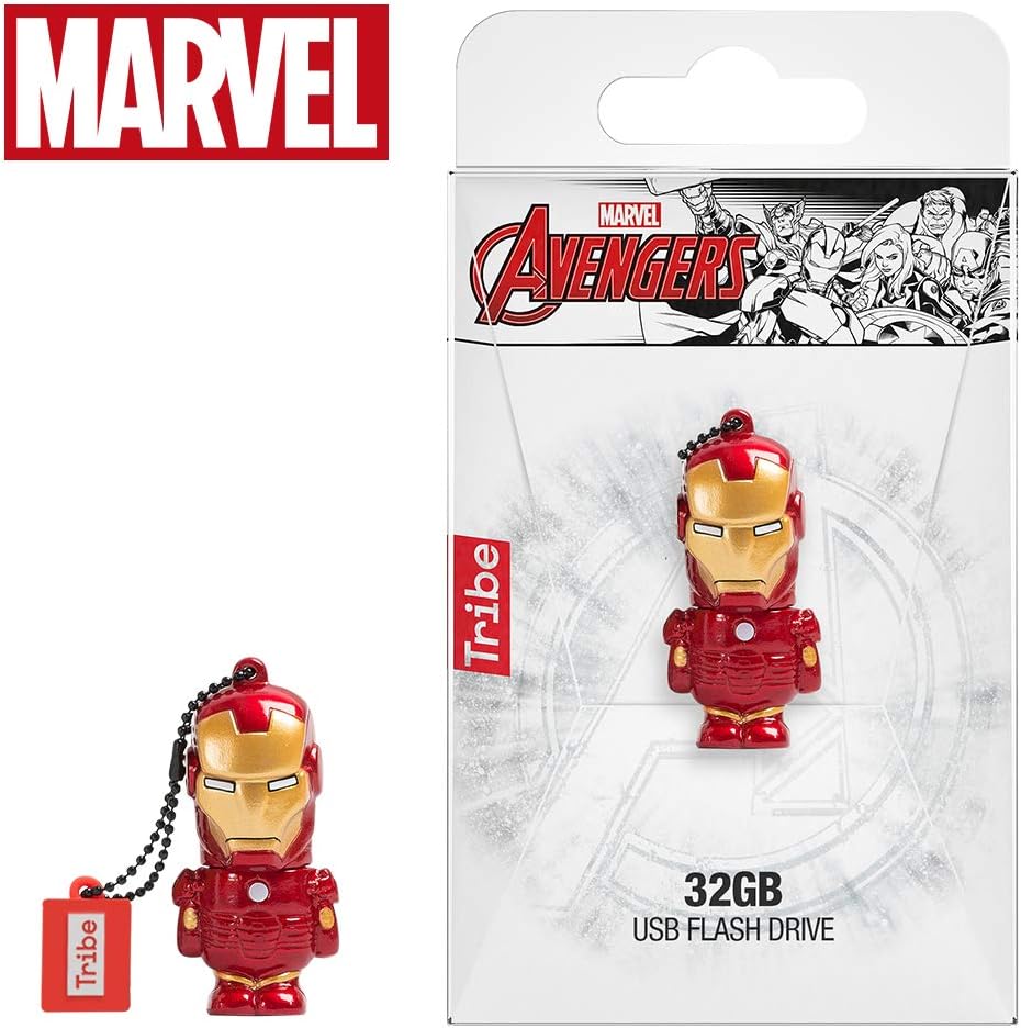 USB stick 32 GB Iron Man - Original Marvel 2.0 Flash Drive, Tribe FD016704, red - Image 5