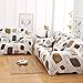 Bluecookies Printed Stretch Sofa Cover 1-Piece Spandex Fabric Couch Slipcover Protector Color Block