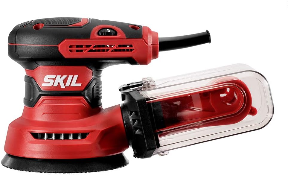 SKIL 5” Random Orbital Sander, Includes 3pcs Sanding Papers and Dust Box - SR211601 - - 