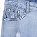 Womens Skinny Faded Ripped Casual Slim Denim Cotton Jeans (Blue, S)