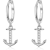 Dainty Dangle Hoop Earring for Women - Small Huggie Hoop Earrings Sets with Butterfly, Bee, Key Charm in 925 Sterling Silver or 18K Gold Plated