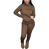 HBQ Two Piece Outfits For Women Casual Long Sleeve Hoodie Sweatshirts Jogger Sweatpants Tracksuit Sweatsuit Lounge Sets