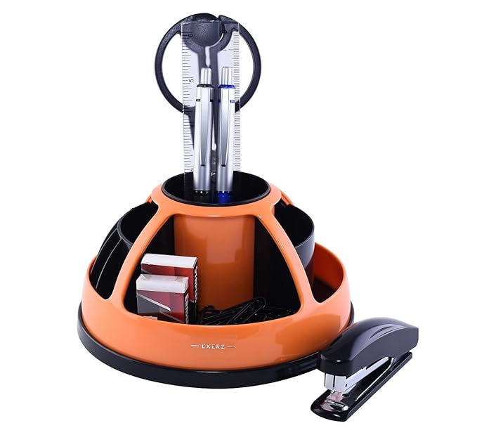 Exerz Desk Organiser/Pen Holder/Desk Tidy/Stationery Organizer Swivel