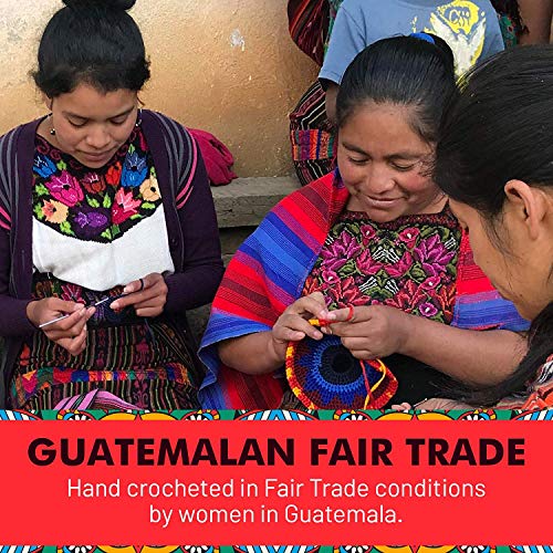 Pocket Disc Flying Disc - Crocheted Foldable Frisbee Toy Perfect for Both Kids and Adults - Supports Guatemalan Fair Trade - Fleur Royale, Indoor