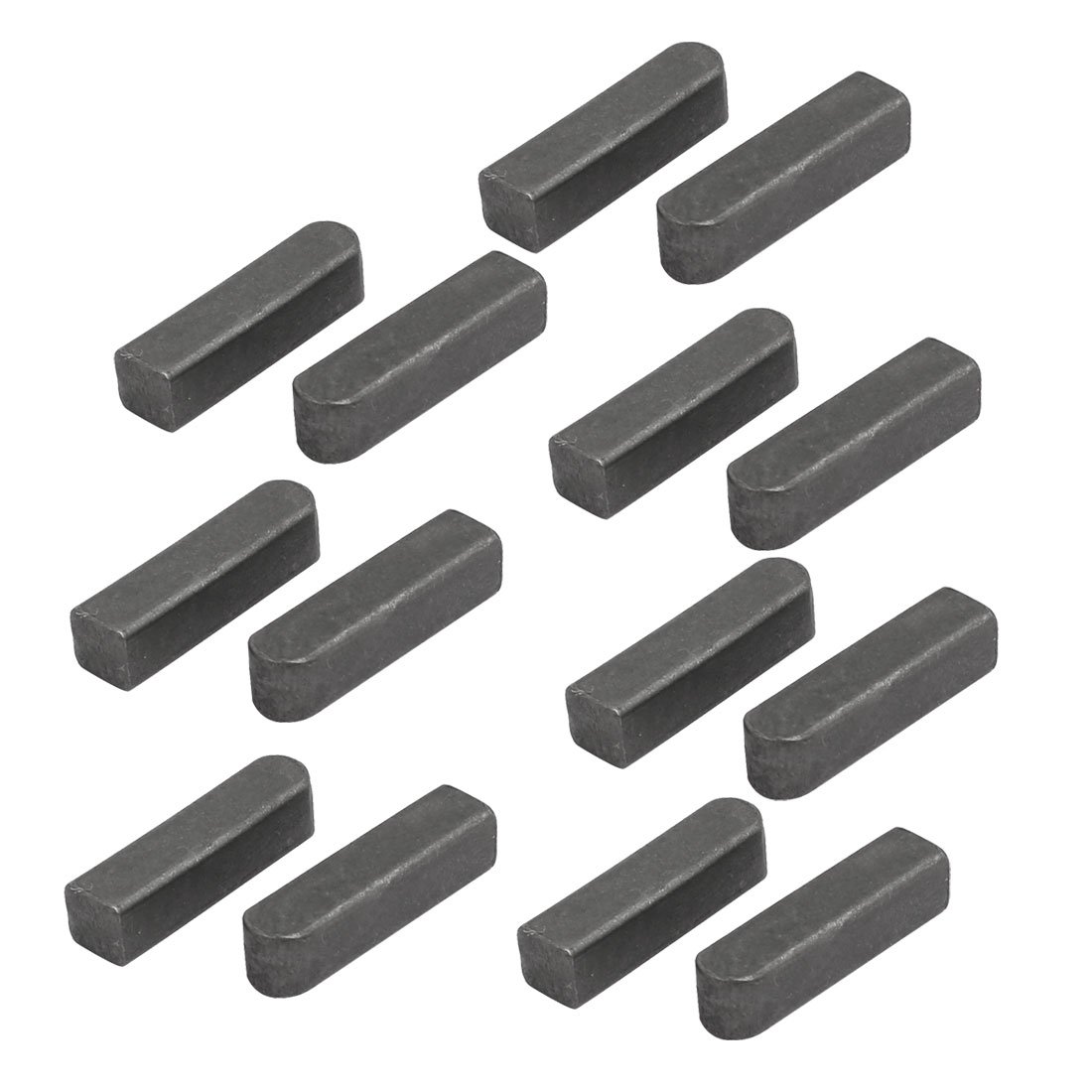 sourcing map 16mmx4mmx4mm Carbon Steel Key Stock Keystock Gray 14pcs