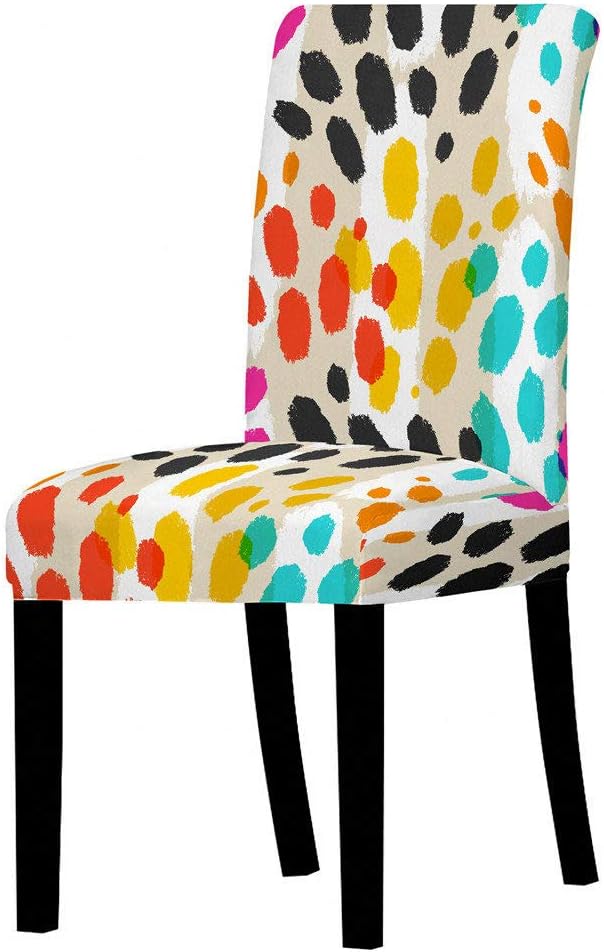 Cubierta De La Silla,Estampado De Leopardo De Tres Colores Funda De