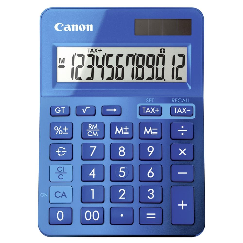 Canon LS-123K Calculator (Blue) - 12-digit display with tax function
