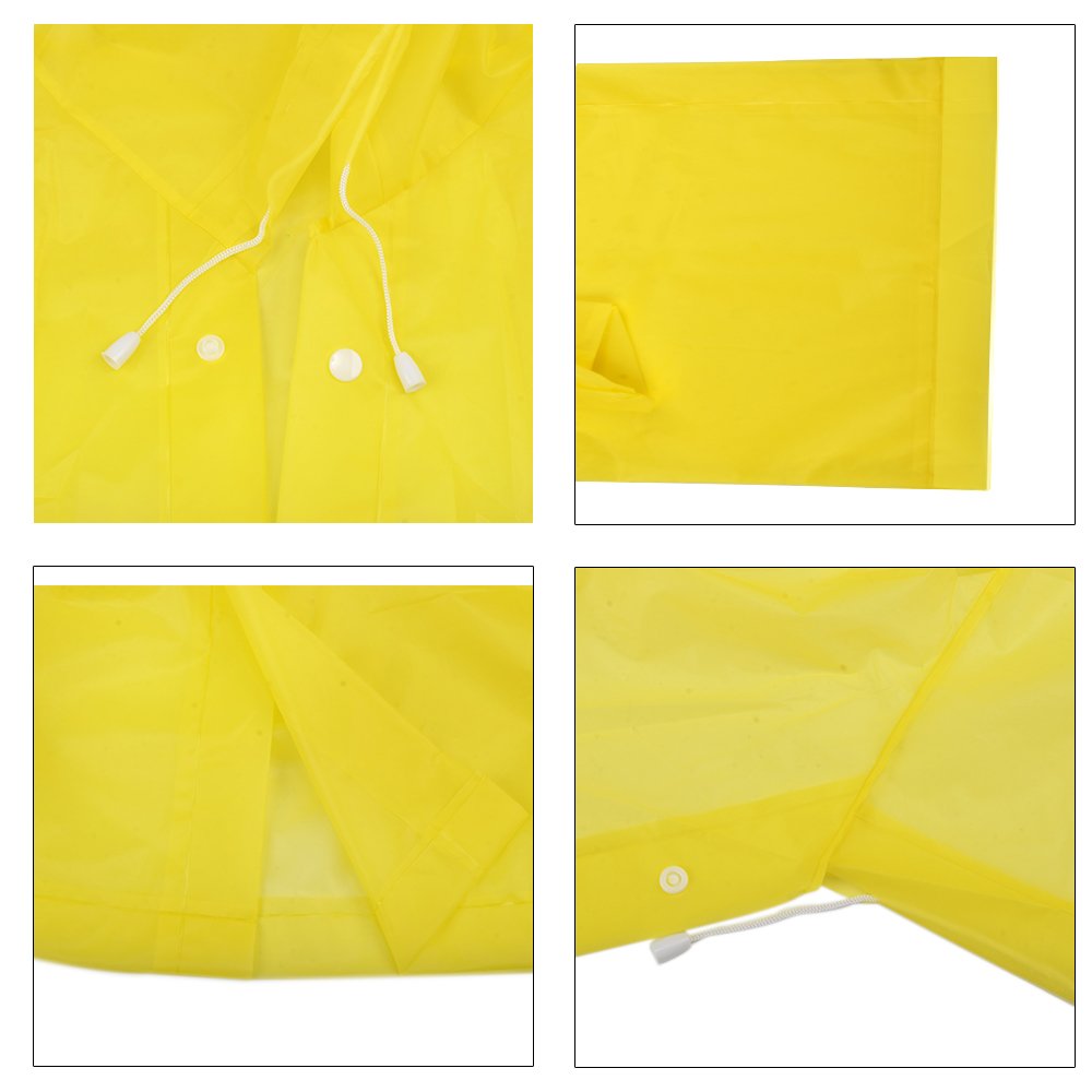 Alotpower Lightweight Compact Emergency Poncho for Theme Parks, Trip, Camping or School Events,Yellow