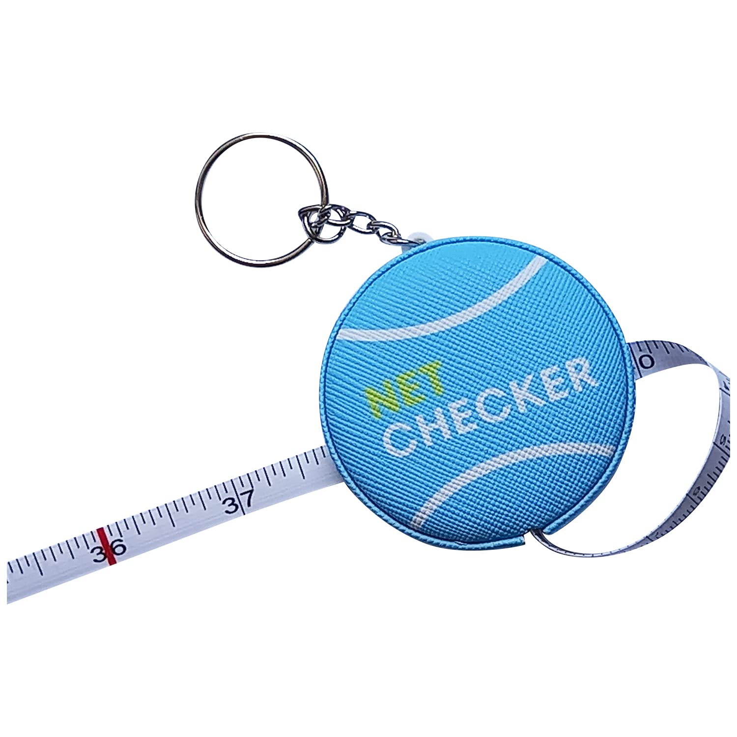 Scoring Right Net Checker Tennis Height measuring tape and keyring (Blue)