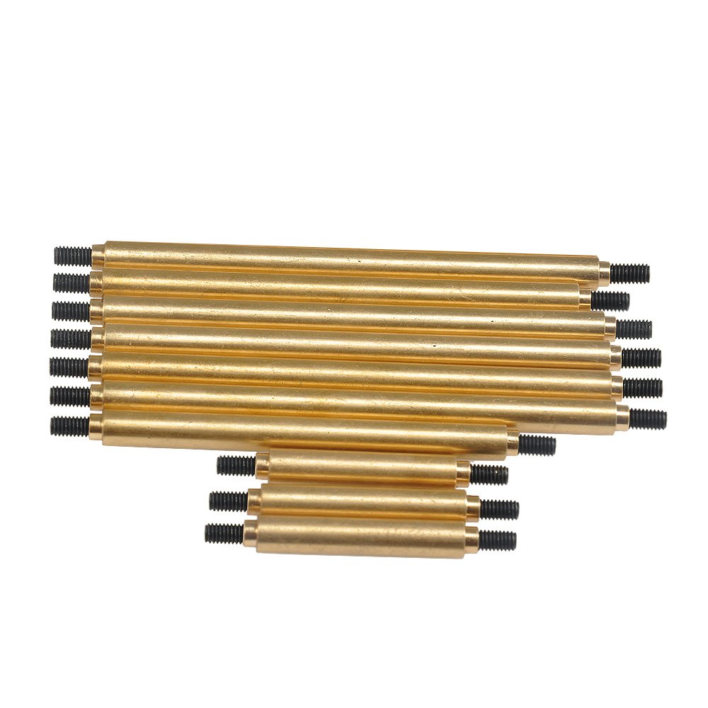 XUNJIAJIE Copper Steering&Suspension Linkage Kit Upgrade for 1/10 RC Crawler Car Trx4 T4 Whole Car