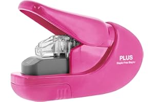 PLUS(プラス) Paper Clinch Staple Free Stapler Pink