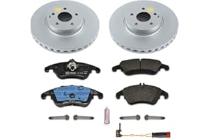 Power Stop ESK5792 Front Euro-Stop Brake Kit Mercedes and 1 Front Sensor Wire
