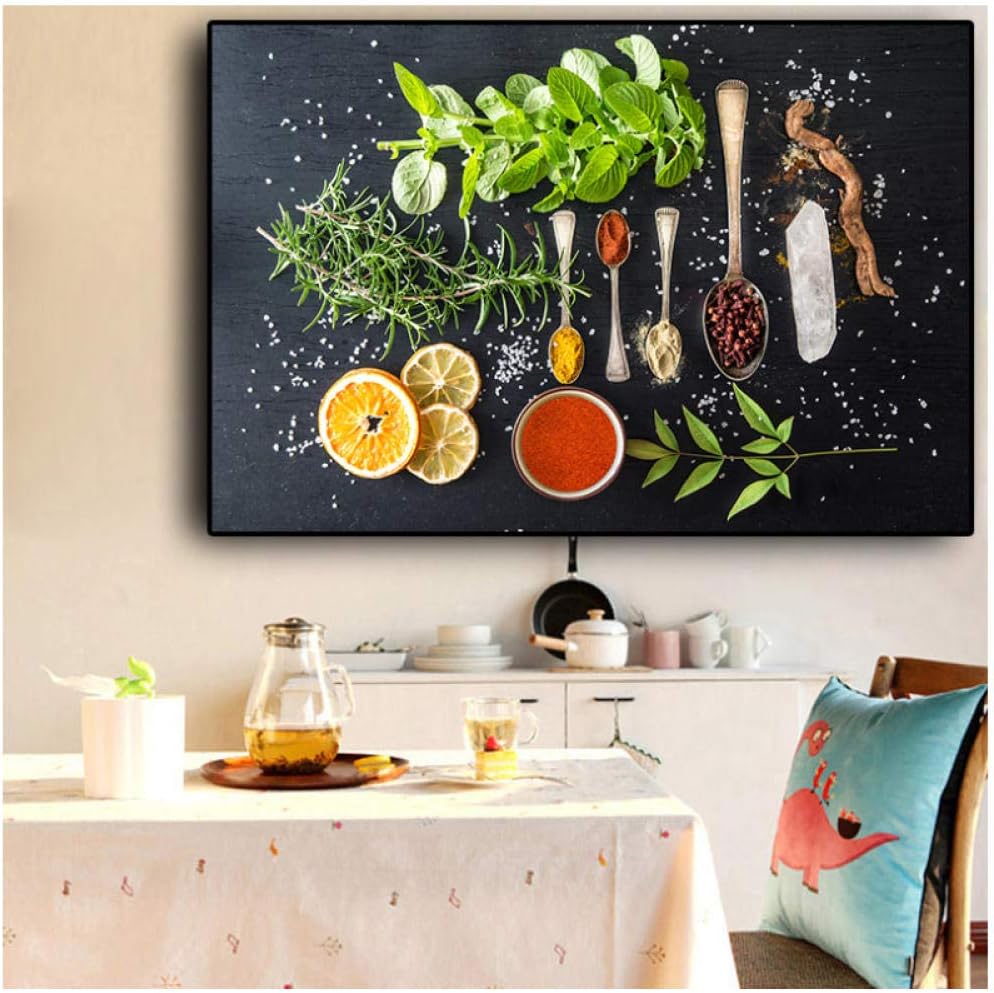 meaosy Puzzles Funny -Vegetables, fruits, cereals and spicesCardboard Games 75 * 50cm-World Map Gifts Adult Kid Educational