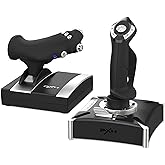 PXN-2119Pro PC Flight simulator controls | flight joystick with Vibration Linear damping throttle, throttle valve 16 programmable keys for pc Windows 7/8/10