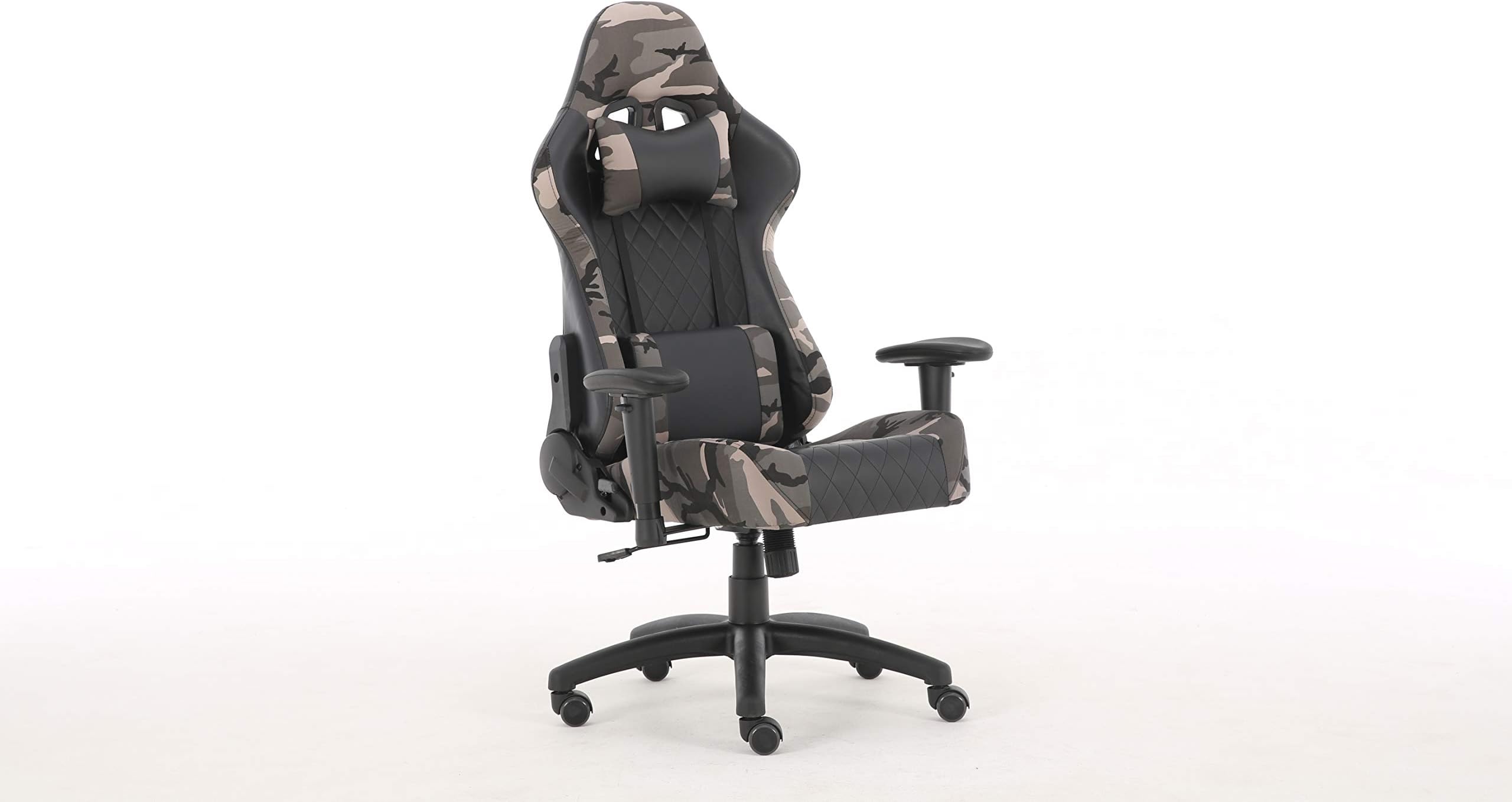 Gaming Chair Office Computer Racing Heavy Duty E-Sports Chair Ergonomic Backrest and Adjustable Seat Height Multi-Function Recliner Swivel Rocker with Headrest & Lumbar Support Pillow (Green)