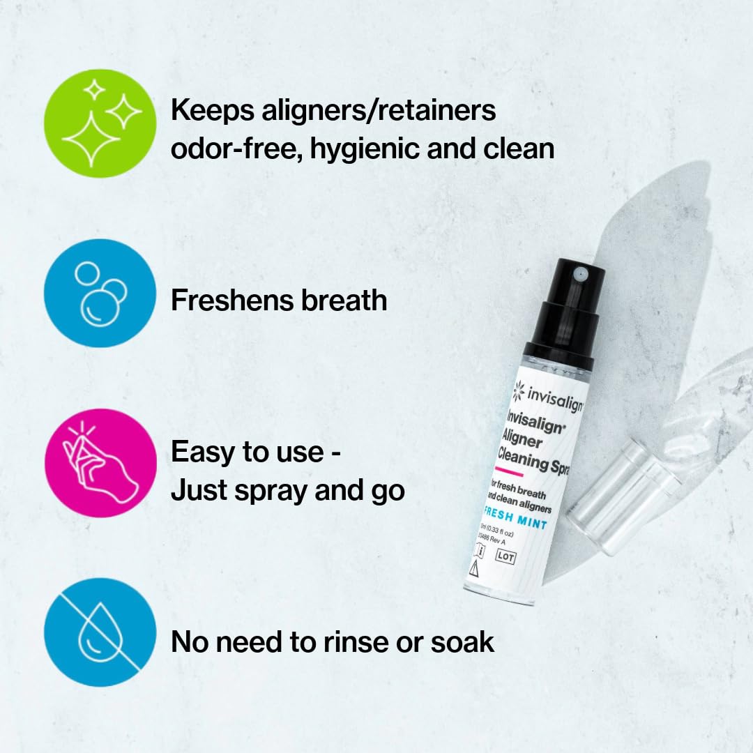 Invisalign Aligner Cleaning Spray for Aligner and Retainer Cleaning, 10 ml