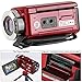 Video Camcorder, Besteker 1280x720P Camera Camcorder 16X Zoom 16MP Video Camera with 2.7 inches TFT LCD Screen Support 270 Degree Rotation (Red)