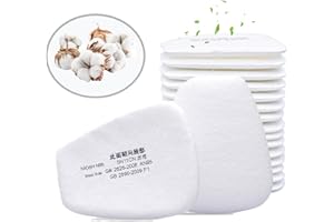 STROLFAY 20PCS 5N11 Respirator Filter Cotton,5N11 Filters for 6100/6200/7501/7502/6800/FF402 Series Replacement,5N11 Particulate Filter Cotton Against Paint Spray Epoxy Resin Welding