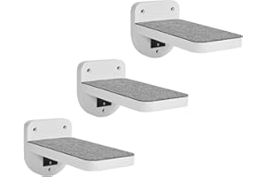 ESPETS Set of 3 Natural Wood Cat Steps for Wall - Wall Mounted Cat Shelves & Perches, Indoor Kitty Climbing Stairs & Ladder - Holds up 30lbs