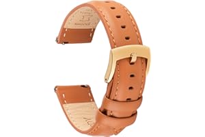 OTTOODY Leather Watch Bands Quick Release, Elegant Top Grain Leather Watch Straps for Men & Women, Choice of Color & Width - 18mm, 19mm, 20mm, 21mm or 22mm Wristbands Bracelet for Watch & Smartwatch