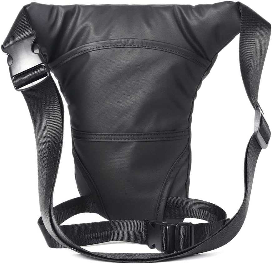 Xieben Nylon Drop Leg Bag for Men Women Motorcycle Bike Hip Bum Belt Waist Fanny Pack Travel Outdoor Camping Tactical Hiking Cycling Crossbody Shoulder Pouch Black - Image 5