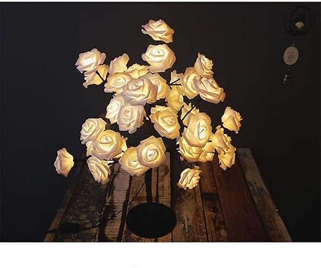 Amazon Co Jp Etelux花ランプ バラランプ ランプツリー テーブルスタンド 部屋飾り花 パーティー用 結婚式用 省エネルギー 耐久性のある ホーム キッチン