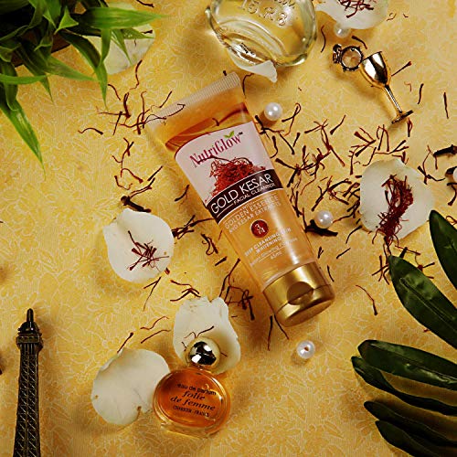NutriGlow Gold Kesar Facial Kit (250gm + 10ml) with Bleach Cream (43gm) & Face Wash (65ml), All Skin Types (Pack Of 3) 6 NutriGlow Gold Kesar Facial Kit (250gm + 10ml) with Bleach Cream (43gm) & Face Wash (65ml), All Skin Types (Pack Of 3) - Image 6