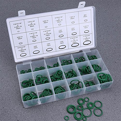 Daphot Store - 270Pcs O Ring Rubber Insulation Gasket Washer Seals Car Air Conditioning Compressor Seals Vehicle Auto Repair Tool Kit (Green)