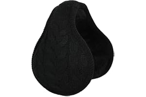 Surblue Unisex Warm Knit Earmuffs Ladies Cashmere Winter Pure Color Outdoor Fur Earwarmer, Adjustable Wrap