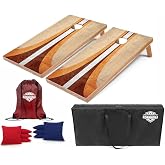 World Series of Cornhole Regulation Size Cornhole Boards - Lightweight &amp; Durable All-Wood Construction | Backyard Bean Bag Toss Set | Outdoor Game for Tailgates &amp; BBQs
