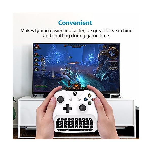 BestFire Xbox One / One S Mini Keyboard 47 Keys Wireless 2.4G Practical Mini Handheld Keyboard Gaming Message Gamepad…