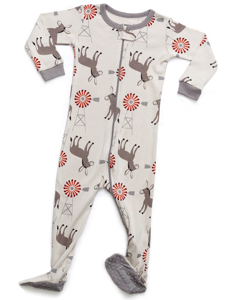 organic cotton footed pajamas