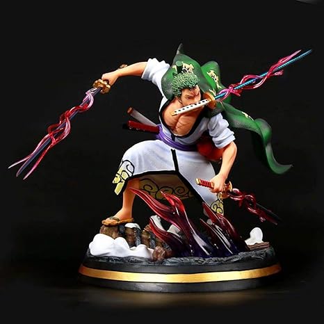 Amazon Co Jp ワンピースバトルスタイルroronoa Zoroシーンスタイル3ブレード特殊効果デスクトップアクションフィギュアアニメ化 キャラクターモデル像 贈り物や家の装飾 Chuangze ホーム キッチン