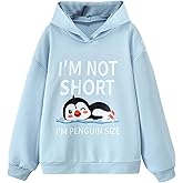 SweatyRocks Girl's Sweatshirt Hoodies Cute Letter Graphic Long Sleeve Drop Shoulder Pullover Tops