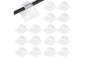 Fippy 100PCS Adhesive Cable Clips Wire Holder Clips, Self Adhesive Cable Management Clips for Wire Cable Management (Clear)
