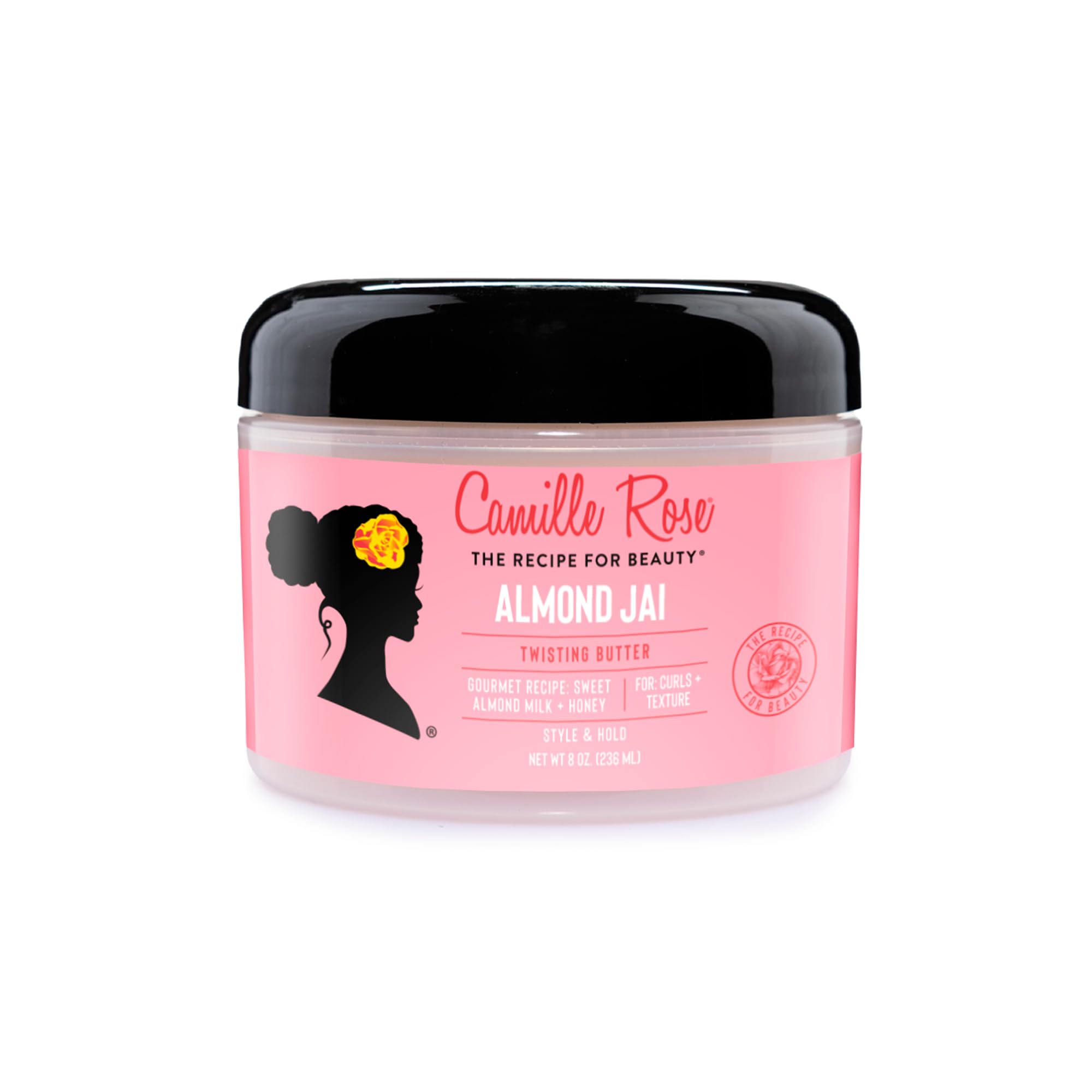 Camille Rose Almond Jai Leave-In Twisting Hair Styling Butter, Nourish and Soften, Sweet Almond Milk and Honey, 240 ml (Pack of 1)
