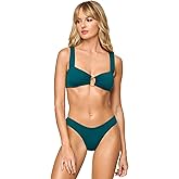L*Space Willow Bikini Top for Women, Stylish Bralette Fit, Center Ring Detail, Extra-Thick Shoulder Straps, Removable Pads