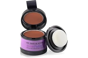 BRIMFULITE Hairline Powder for Women, Instant Covering Root Cover Up Powder Stain-proof & Windproof Hair Powder for Gray Hair Coverage with Compact Puff and Mirror 0.14 Oz. (Red Brown)