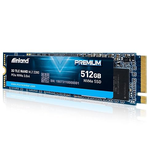 INLAND Premium 512GB SSD 2280 PCIe NVMe x4 3D NAND