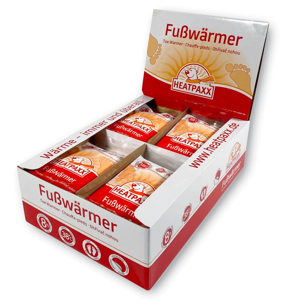 HeatPaxx Toe Warmers - Ultra thin toe warmers to keep your toes warm on the go - no more cold feet - 5 x 2, 15 x 2 or 40 x 2 heat pads in a value pack. (40)