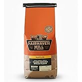 Fairhaven Mill Organic Coarse Ground 100% Whole Grain Bread Flour - Non-GMO - Rustic Texture for Hearty Artisan Loaves, Rolls, Pizza Crusts & Sourdough - USA Grown & Milled - 5 lb Bag
