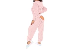JWSVBF Christmas Pajamas Adult Women One Piece Onesie Women Sexy Onesie for Women Pjs Rompers Valentine's Day