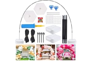 JOYYPOP Balloon Arch Kit, 10ft Wide & 9ft Tall Adjustable Balloon Arch Stand with Base Frame Garden Arbors for Graduation Wedding Birthday Baby Shower Party Supplies Photo Backdrop Decoration
