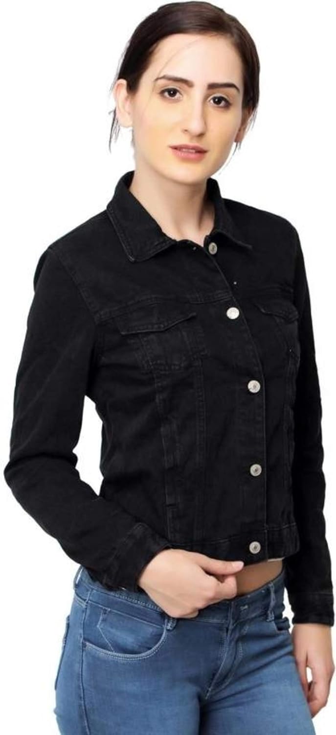 c.cozami full sleeves solid women denim jacket