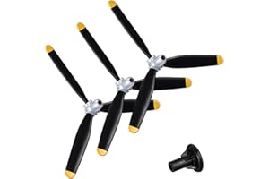 Jenaai 3 Sets RC Plane Propeller 3 Blade Propeller Compatible with F4U 761-8 761-9 761-16 T28 P47 Fighter Remote Control, Radio Controlled Plane with Adapters (500 mm)