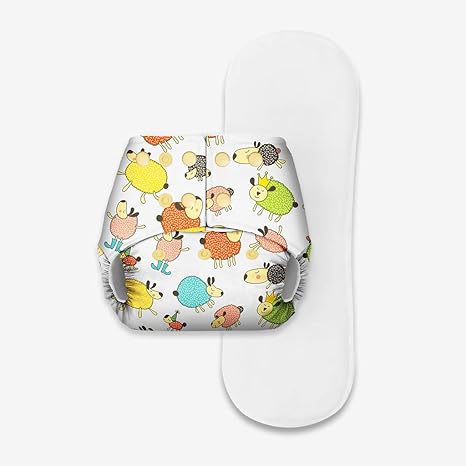 BASIC Certified Soft Fleece Lined Pocket Diaper with 1 Wet-Free Insert with Snaps (One Size