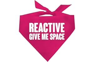 TEES & TAILS Reactive Give Me Space Dog Bandana (Hot Pink, OS 272)