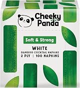 The Cheeky Panda Bamboo Paper Napkins 100 Pack 25x25cm 2 Ply White