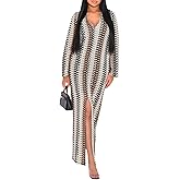 YouSexy Women's Sexy Swimsuit Crochet Maxi Dress Long Sleeve Long Beach Cover Up Dress